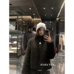Moncler   24 Autumn/Winter New Collection Plush Lamb Hair Teddy High Collar Jacket Down Jacket. 90 National Standard White Duck Velvet Material - Image 15