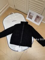 Moncler   24 Autumn/Winter New Collection Plush Lamb Hair Teddy High Collar Jacket Down Jacket. 90 National Standard White Duck Velvet Material - Image 20