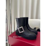 Roger Vivier High Quality Rv   2024 early autumn new series classic shoe type thick sole slimming leg length leather motorcycle boots - Image 7