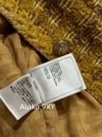 Chanel   2024a autumn and winter new highend custom handmade workshop series  imported yellow camellia coarse woolen yarn woven dress jacket for women. 100 silk lining - Image 12