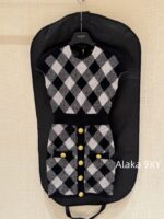 BALMAIN High Quality 24ss  Count's Daughter "Autumn/Winter French socialite style black and white checkered knitted cardigan, hip hugging half skirt outer suit for women - Image 3