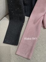 Yves Saint Laurent Y  2024 Autumn/Winter New Collection  Starry Sky Sparkling Heavy Industry Hot Diamond Long Sleeve Round Neck Knitted Cardigan Women's Lazy Style Single breasted Sweater Coat - Image 22