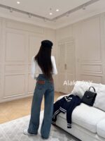 CELINE American casual sportswear outfit  classic  Letter logo hooded zipper design, color blocked embroidery jacquard knitted wool cardigan jacket. Same gender design - Image 5