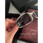 Chanel Y2k stylefuturistic 24 CoCo Neige series rhinestone curved sunglasses for women   Handsome and versatile, unbeatable, showing off a small face. Gift box packaging - Image 4