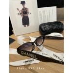 Chanel Wang Yibo's main promotion in this issue  24 CoCo Neige SeriesDiamond Starry Sky Narrow Edition Sunglasses   Handsome and versatile, unbeatable, showing off a small face. Gift box packaging - Image 5