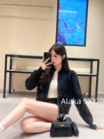 Hermes  Classic HPig Nose Jacquard Relief Logo/2024 Autumn/Winter New Collection Black Zipper Wool Knitted Jacket for Women. - Image 10