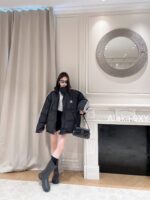 balenciaga  BB Classic Collection2024 Autumn/Winter New Collection Three Bar Bread Cotton Jacket/Men's and Women's Loose fit - Image 9