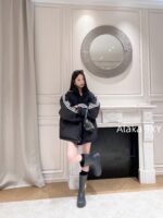 balenciaga  BB Classic Collection2024 Autumn/Winter New Collection Three Bar Bread Cotton Jacket/Men's and Women's Loose fit - Image 10