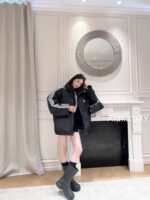 balenciaga  BB Classic Collection2024 Autumn/Winter New Collection Three Bar Bread Cotton Jacket/Men's and Women's Loose fit - Image 11