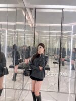 Yves Saint Laurent  Self keptVersatile and High end Grey Collection 2024 Autumn/Winter New Collection Classic Signature Letter Logo Round Neck Hooded Woolen Sweater - Image 9