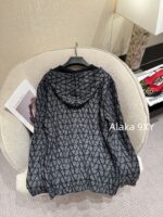 VALENTINO 2024 Autumn/Winter Collection  Double sided full printed logo embroidered zipper knitted hooded jacket cardigan casual top made of 100 wool material - Image 11