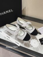 CHANEL    Early Spring New Milan Fashion Show Collection  Super Hot Butterfly Knot Rabbit Ears Mary Jane Single Shoes for Women. Imported sheepskin is super comfortable - Image 10