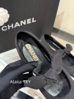 CHANEL    Early Spring New Milan Fashion Show Collection  Super Hot Butterfly Knot Rabbit Ears Mary Jane Single Shoes for Women. Imported sheepskin is super comfortable - Image 15