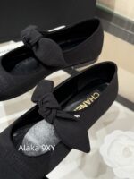 CHANEL    Early Spring New Milan Fashion Show Collection  Super Hot Butterfly Knot Rabbit Ears Mary Jane Single Shoes for Women. Imported sheepskin is super comfortable - Image 17