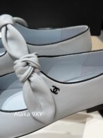 CHANEL    Early Spring New Milan Fashion Show Collection  Super Hot Butterfly Knot Rabbit Ears Mary Jane Single Shoes for Women. Imported sheepskin is super comfortable - Image 23