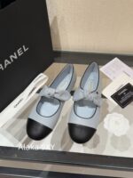CHANEL    Early Spring New Milan Fashion Show Collection  Super Hot Butterfly Knot Rabbit Ears Mary Jane Single Shoes for Women. Imported sheepskin is super comfortable - Image 26