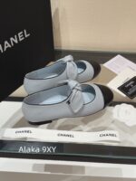 CHANEL    Early Spring New Milan Fashion Show Collection  Super Hot Butterfly Knot Rabbit Ears Mary Jane Single Shoes for Women. Imported sheepskin is super comfortable - Image 29