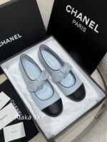 CHANEL    Early Spring New Milan Fashion Show Collection  Super Hot Butterfly Knot Rabbit Ears Mary Jane Single Shoes for Women. Imported sheepskin is super comfortable - Image 33