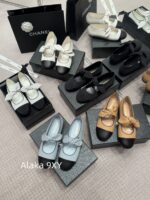 CHANEL    Early Spring New Milan Fashion Show Collection  Super Hot Butterfly Knot Rabbit Ears Mary Jane Single Shoes for Women. Imported sheepskin is super comfortable - Image 35