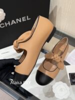 CHANEL    Early Spring New Milan Fashion Show Collection  Super Hot Butterfly Knot Rabbit Ears Mary Jane Single Shoes for Women. Imported sheepskin is super comfortable - Image 41
