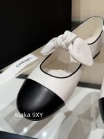 CHANEL    Early Spring New Milan Fashion Show Collection  Super Hot Butterfly Knot Rabbit Ears Mary Jane Single Shoes for Women. Imported sheepskin is super comfortable - Image 49
