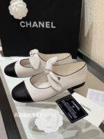 CHANEL    Early Spring New Milan Fashion Show Collection  Super Hot Butterfly Knot Rabbit Ears Mary Jane Single Shoes for Women. Imported sheepskin is super comfortable - Image 51