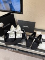 CHANEL    Early Spring New Milan Fashion Show Collection  Super Hot Butterfly Knot Rabbit Ears Mary Jane Single Shoes for Women. Imported sheepskin is super comfortable - Image 57