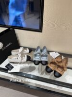 CHANEL    Early Spring New Milan Fashion Show Collection  Super Hot Butterfly Knot Rabbit Ears Mary Jane Single Shoes for Women. Imported sheepskin is super comfortable - Image 62