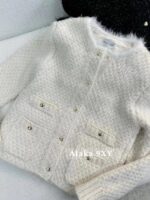 Moncler ""Down jacket that doesn't look strong"" Mengkou  2024 autumn and winter new item  wool mink fur gold and silver thread splicing down jacket with 90 white goose down filling - Image 8