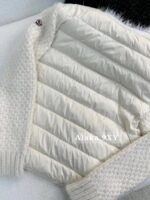 Moncler ""Down jacket that doesn't look strong"" Mengkou  2024 autumn and winter new item  wool mink fur gold and silver thread splicing down jacket with 90 white goose down filling - Image 10