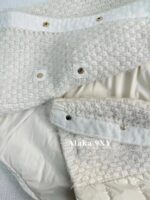 Moncler ""Down jacket that doesn't look strong"" Mengkou  2024 autumn and winter new item  wool mink fur gold and silver thread splicing down jacket with 90 white goose down filling - Image 14