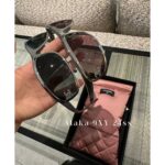 Chanel Y2k stylefuturistic 24 CoCo Neige series rhinestone curved sunglasses for women   Handsome and versatile, unbeatable, showing off a small face. Gift box packaging - Image 13