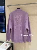 MAGE Super PositiveSweet Potato Purple  2024 SS early autumn new collection niche non collision style taro purple medium long knitted cardigan jacket for women. - Image 8
