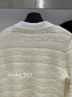 BALMAIN2024 early autumn new product French socialite style "pure desire" highend feeling cream color series  Weaving elegant Vneck knitted cardigan jacket - Image 9