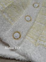 BALMAIN2024 early autumn new product French socialite style "pure desire" highend feeling cream color series  Weaving elegant Vneck knitted cardigan jacket - Image 12