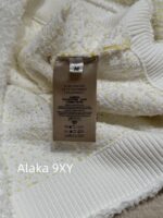 BALMAIN2024 early autumn new product French socialite style "pure desire" highend feeling cream color series  Weaving elegant Vneck knitted cardigan jacket - Image 14