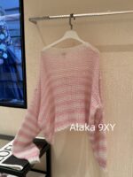 LOEWE Pink Muse Goddess24ss Early Autumn New Collection Handmade Hook Flower Fans Sweet Wool Hoodie Sweater for Women - Image 4