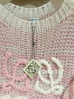 LOEWE Pink Muse Goddess24ss Early Autumn New Collection Handmade Hook Flower Fans Sweet Wool Hoodie Sweater for Women - Image 8