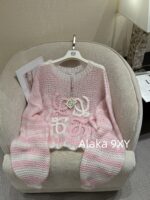 LOEWE Pink Muse Goddess24ss Early Autumn New Collection Handmade Hook Flower Fans Sweet Wool Hoodie Sweater for Women - Image 10