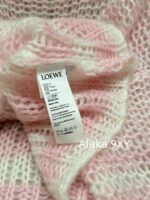 LOEWE Pink Muse Goddess24ss Early Autumn New Collection Handmade Hook Flower Fans Sweet Wool Hoodie Sweater for Women - Image 12