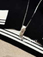 Celine American Hot Girl Casual Dressing  24ss early autumn new classic "Triumph Logo" embroidered black and white color blocked jacket, baseball jacket, women's jacket - Image 10