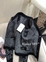 BALMAIN is a musthave for socialites B  24 early autumn new bright silk embroidery jacquard logo metal buckle slim fit long sleeved knitted sweater cardigan top coat - Image 5