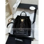 Chanel 25/26 Fall/Winter Collection 🖤 25Bag Drawstring Backpack - Caviar Leather Mini Backpack w/ Chain Strap ⛓️🎒