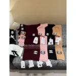 Chanel 25B Fall/Winter Collection ❄️ Towel-Embroidered Logo Set - 100% Kashmir Cashmere Scarf/Beanie/Gloves
