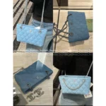 Chanel 2025C New Collection 💙 Denim Mini Tote Bag - Enzyme-Washed Denim w/ Detachable Chain Strap ⛓️