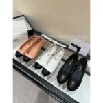 Chanel 2025B Early Fall Collection 🐼 Color-Block Mary Janes - Leather Chain Strap Two-Tone Pumps