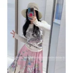Dior 2025 Early Autumn Collection 💗 Heavy Embroidery Logo Sweater - Floral Jacquard Cashmere Blend Pullover