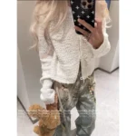 Acne Studios🤍 25SS Early Fall Collection - Women’s Bow-Tie Wool Cardigan w/ Pocket