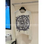 Dior 2025 Early Fall Collection ⭐️ 4D Jacquard Logo Sweater - 100% Cashmere Women's Pullover with Embroidery