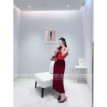 FENDI 2025 Spring/Summer Collection 🌶️ Color-Block Bodycon Dress - Slim-Fit Knit Midi Dress with Elevated Style - Image 7